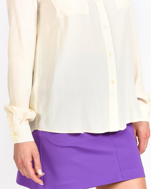 Pinko Camicia Misto Seta Bianco Fumo  100124 8889 N96