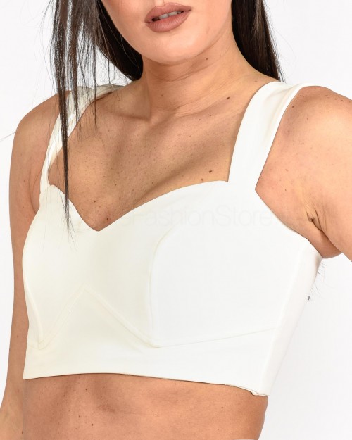 Alessandro Legora Top a Bustier Bianco  PE23AT203 BIANCO