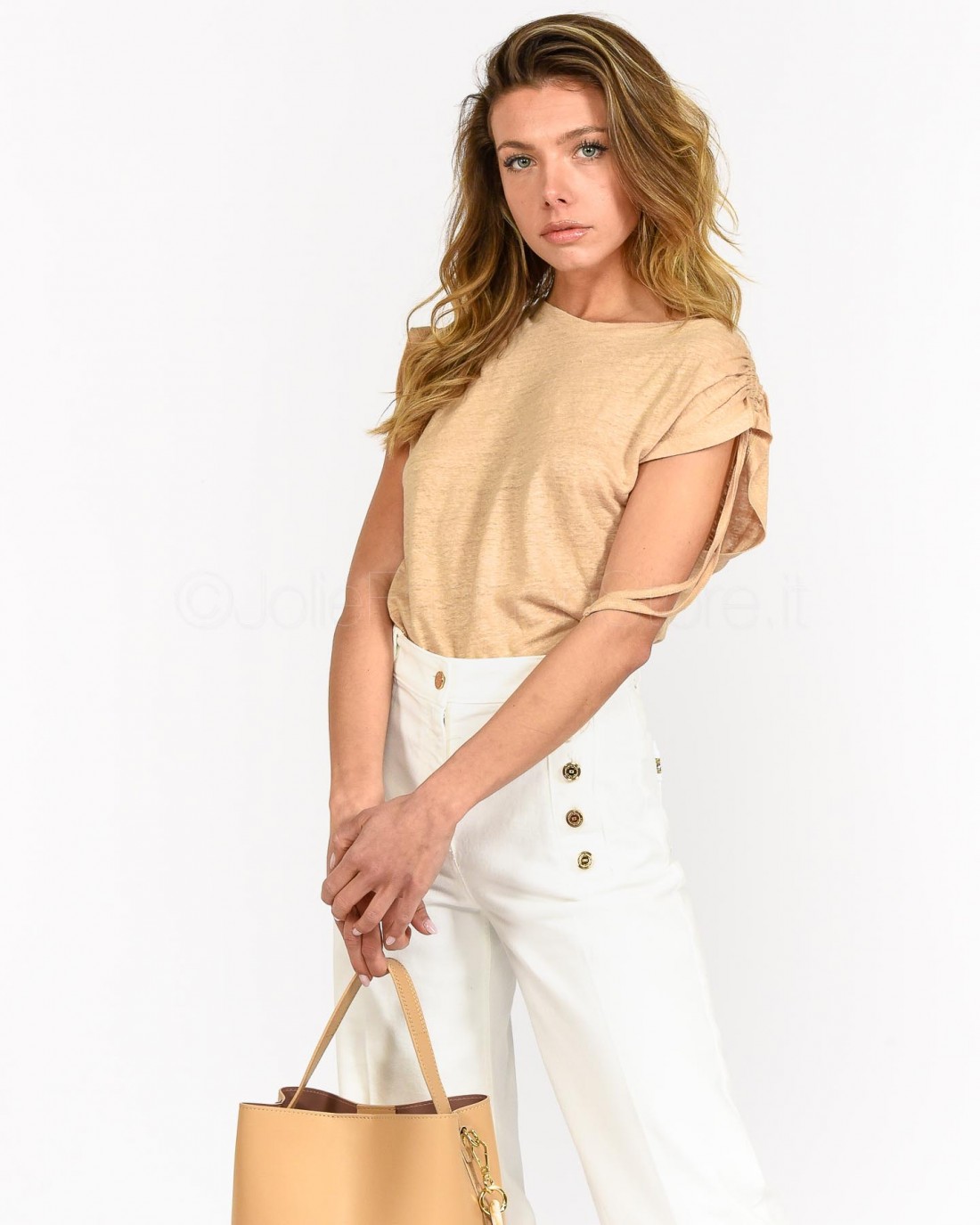 Not Shy T-Shirt in Lino Steppe  4205030 STEPPE