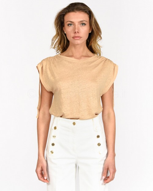 Not Shy T-Shirt in Lino Steppe  4205030 STEPPE