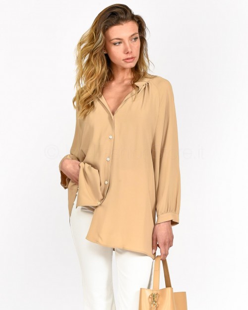 Dou Uod Camicia in Misto Seta Nude  RONDINE NUDE