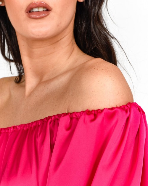 Simona Corsellini Abito Lungo Fucsia  P23CPAB054 01 0619