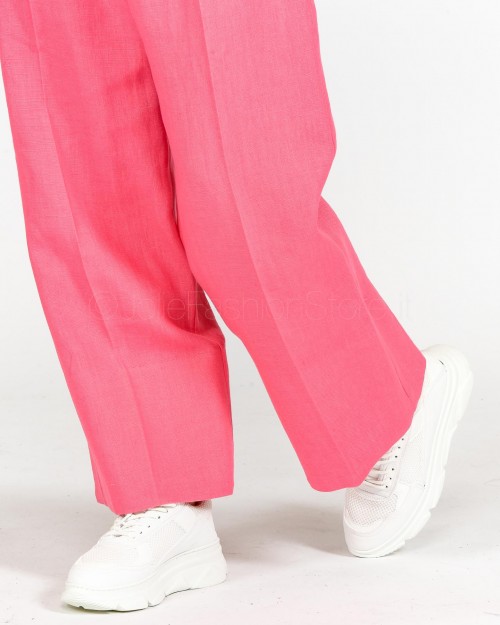 Solo Tre Pantalone in Lino Flamingo  M1E0013 EU 45S