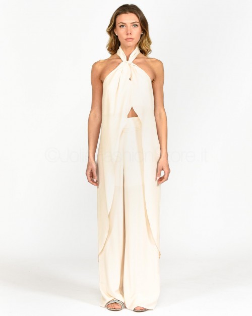 Patrizia Pepe Top Asimmetrico Linen White  2C1474 A057 W347