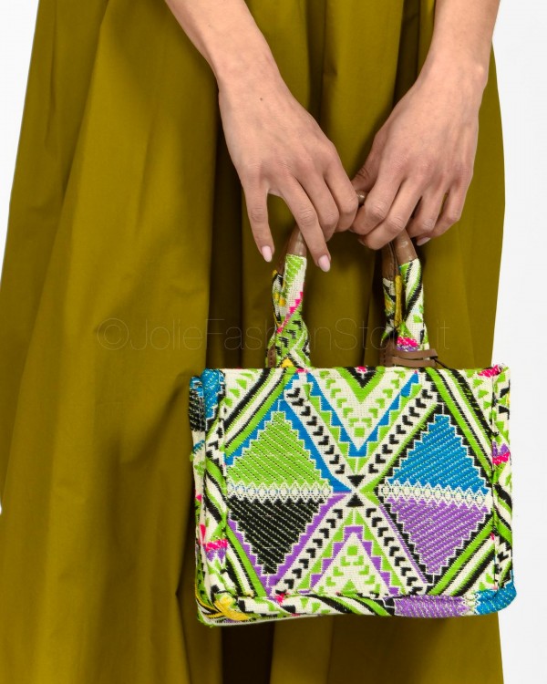 Chandana Borsa Mini Fantasia Verde  SMALL TAHITI