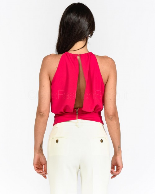 Pinko Top in Crepe Fluido Fucsia  100841 A0MP P87