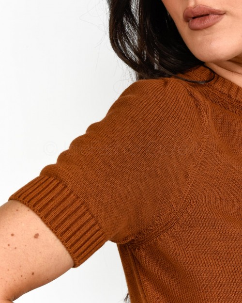 Solo Tre Maglia MM in Cotone Cacao  M3E0043 EU 64S