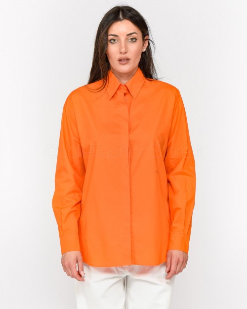 Pinko Camicia Oversize in Popeline Arancione  100233 Y6VW A71