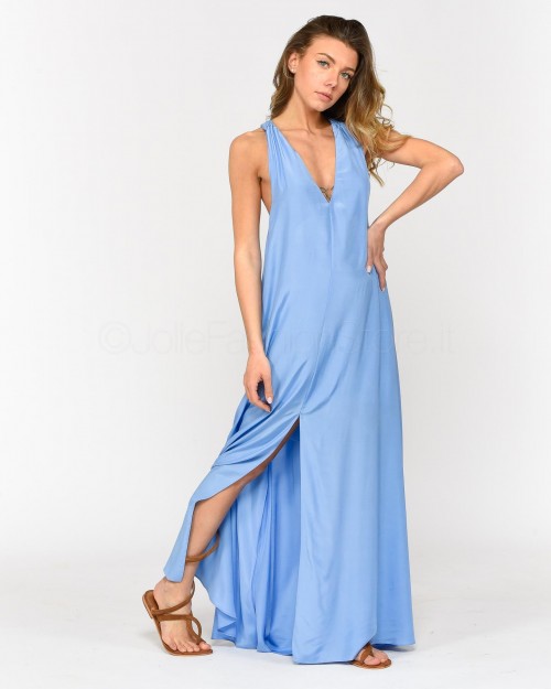 Patrizia Pepe Long Dress Ceramic Blue