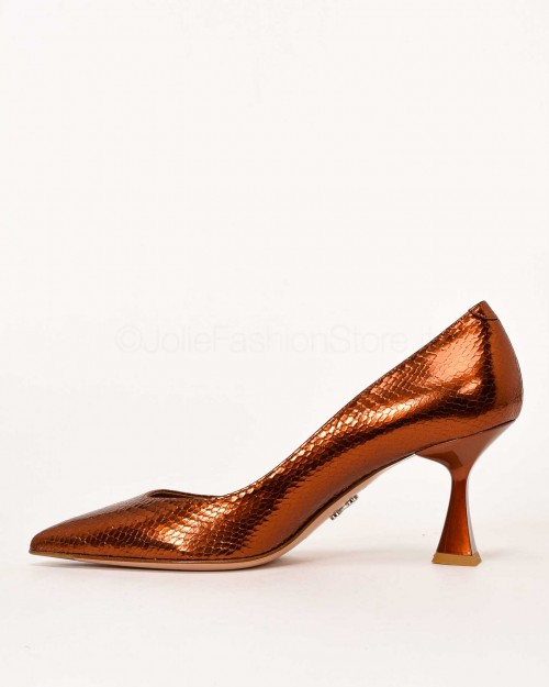 Sergio Levantesi Bronze Laminated Pumps  JENNY23 ASPIS TERRACOTTA