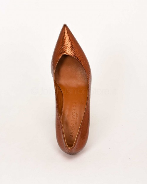 Sergio Levantesi Bronze Laminated Pumps  JENNY23 ASPIS TERRACOTTA