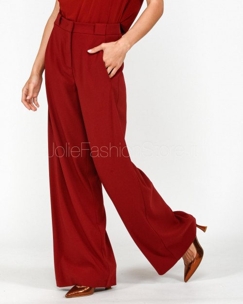 Patrizia Pepe Pantaloni Palazzo ESSENTIAL Martian Red