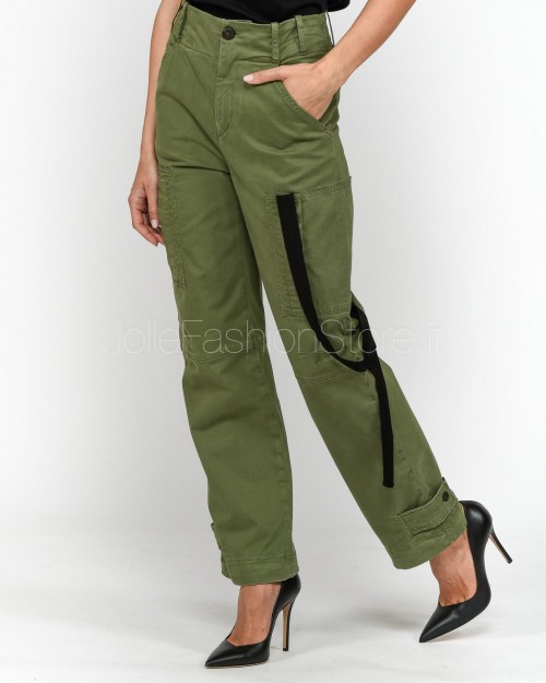 Pinko Pantalone Cargo Verde Militare