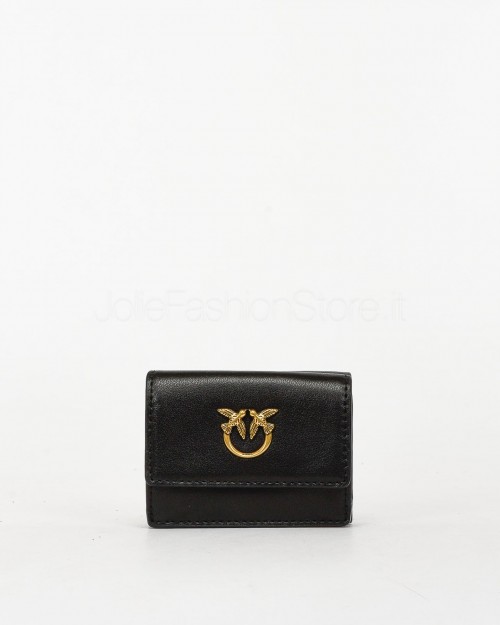 Pinko Portafoglio Wallet Micro Nero Antique Gold