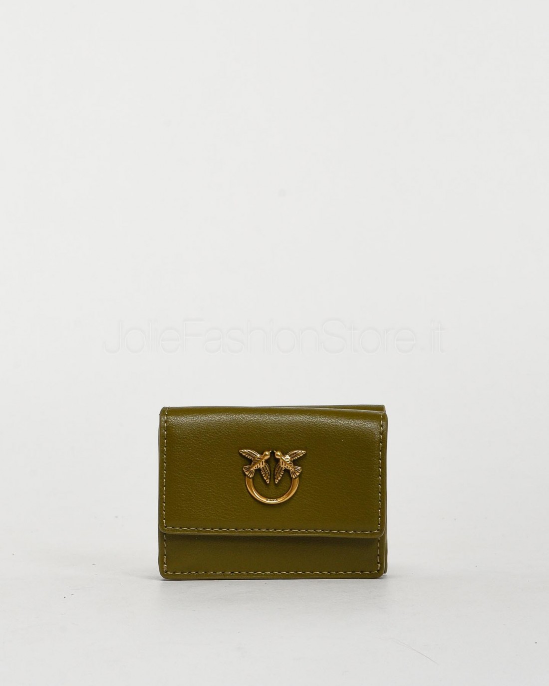 Pinko Portafoglio Wallet Micro Verde Abete Antique Gold  101540 A0QO V62Q