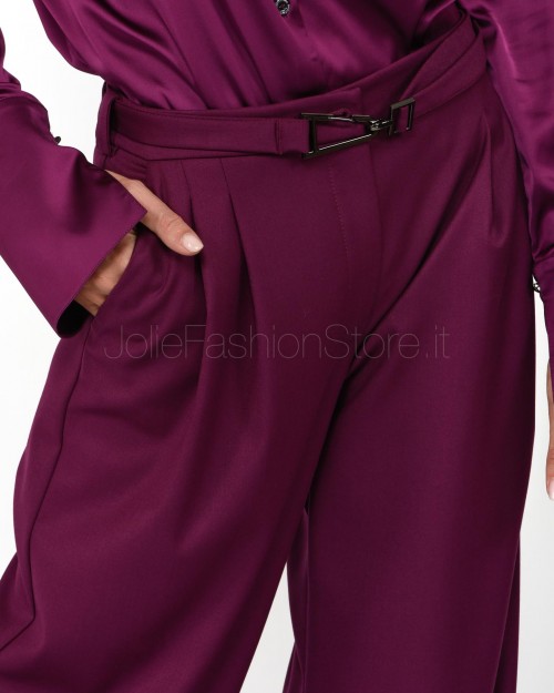 Patrizia Pepe Pantaloni con Cintura Futuristic Purple  8P0527 A106 M460