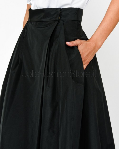 Pinko Maxi Gonna in Taffeta' Nero  100543 Y3LE Z99