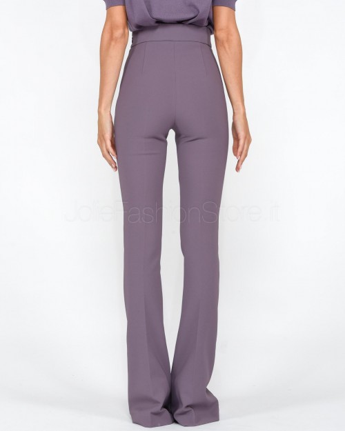 Elisabetta Franchi Pantalone Candy Violet a Zampa  PA00936E2 BI3