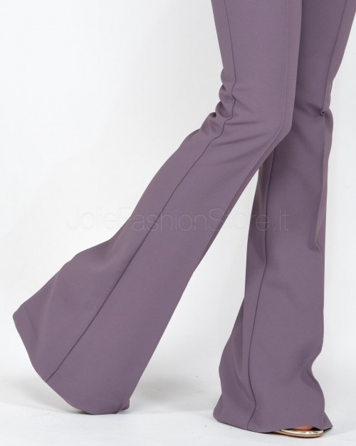 Elisabetta Franchi Pantalone Candy Violet a Zampa  PA00936E2 BI3