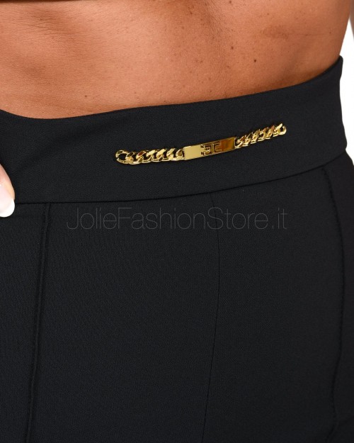 Elisabetta Franchi Pantalone Nero a Zampa  PA00936E2 110
