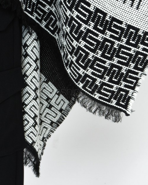 Elisabetta Franchi Mantella Burro Nero  MT15F36E2 E84