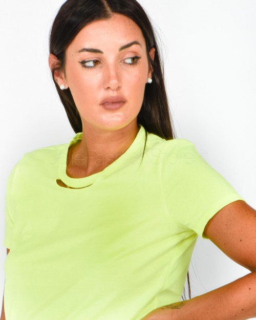 Elisabetta Franchi T-Shirt Lime Fluo  MA00836E2 BJ5