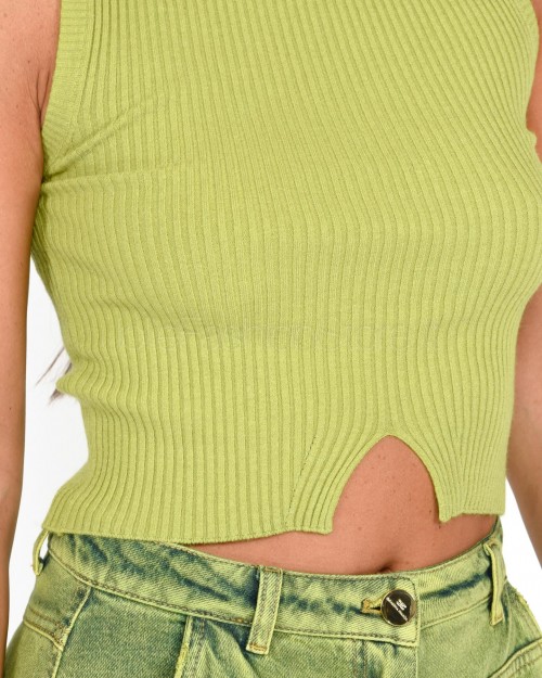 Solo Tre Top in Maglia Cedro  M3R0075 RU 23S