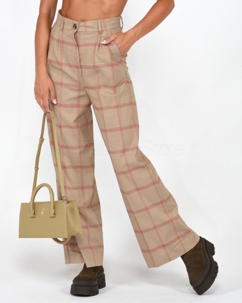 Solo Tre Caramel Prince of Wales Trousers