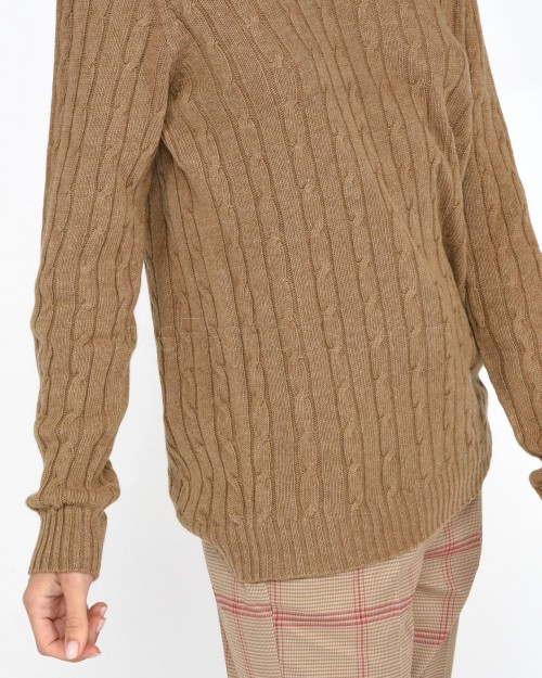 Pink Memories Maglia a Trecce Cammello  11582 24
