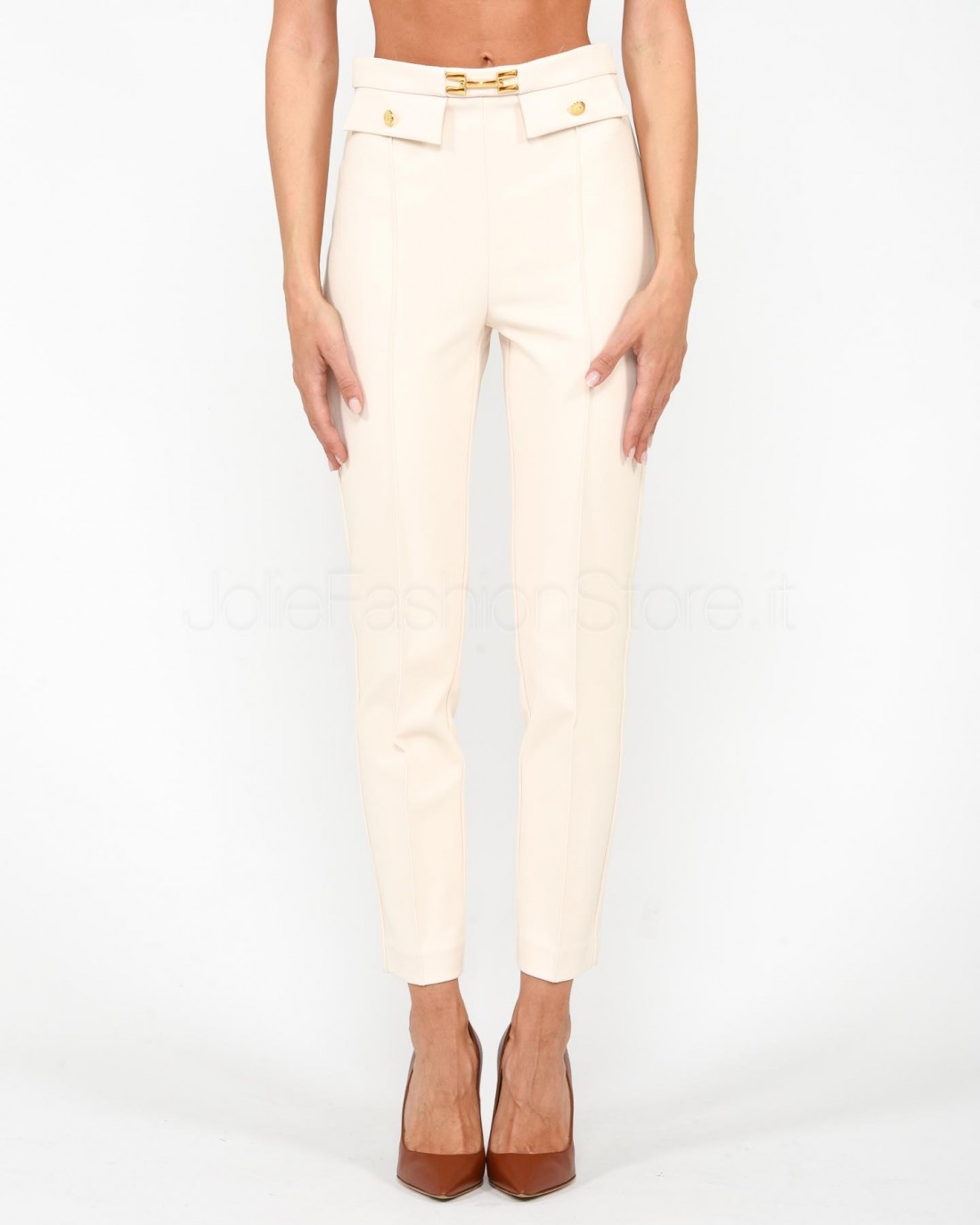 Elisabetta Franchi Pantalone Sigaretta Burro  PA00836E2 193