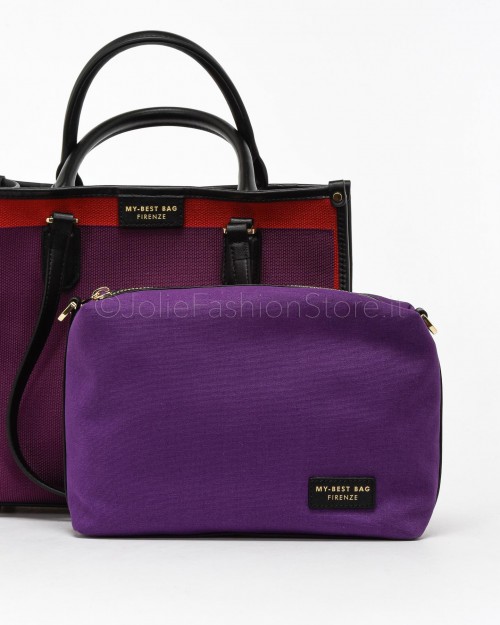 My Best Bag Borsa Shopping Midi Purple  MYB 5085 PURPLE