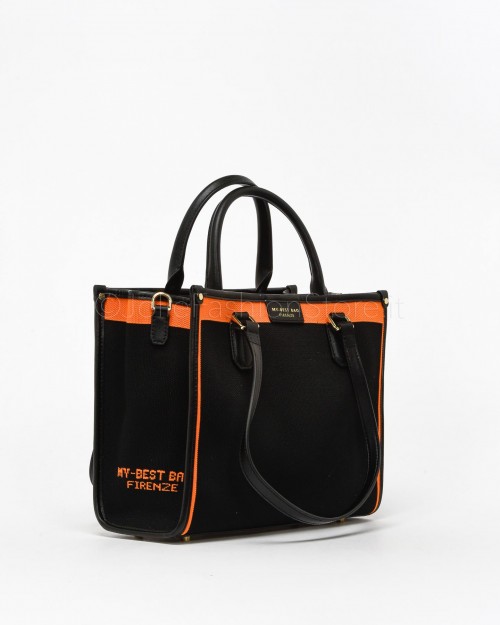 My Best Bag Borsa Shopping Midi Black  MYB 5085 BLACK