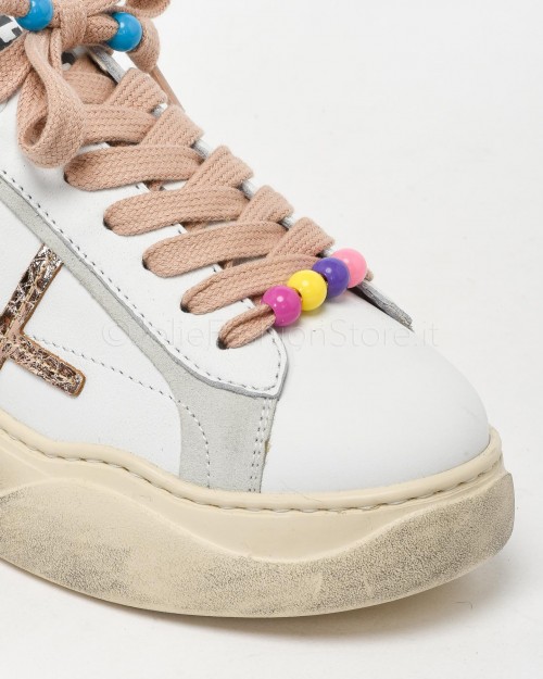 Gio+ Sneakers Bianca Lacci Beige  GIADA 62E
