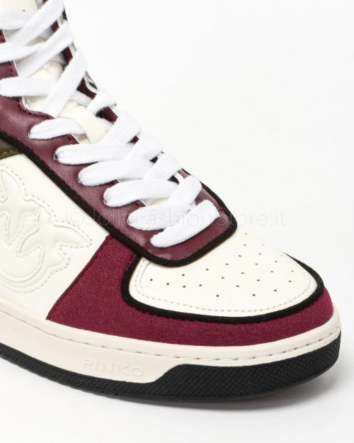 Pinko Sneakers Recycled Multi Bianco Bordeaux Rosa  102638 A0VK ZRN