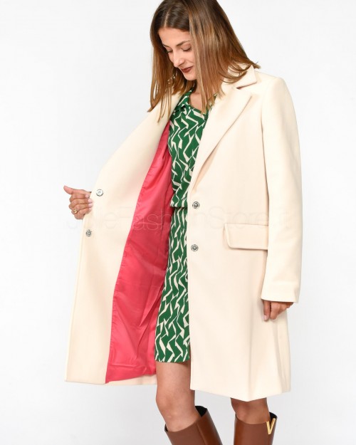 Front Street 8 Cappotto Basic in Panno Panna  30026 102