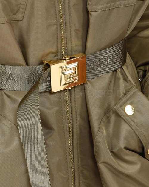 Elisabetta Franchi Piumino con Cintura Army  PI57D36E2 BI7