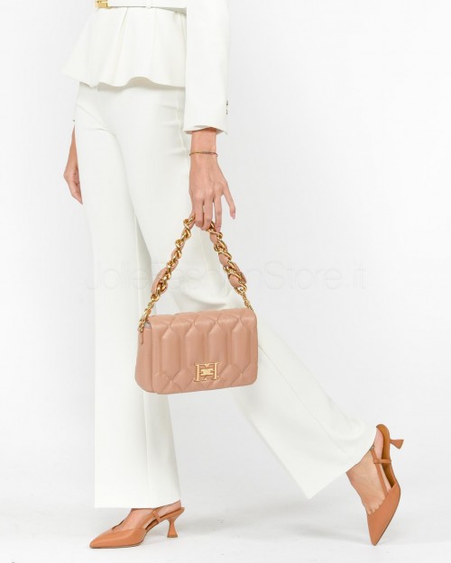Pinko Pantalone Flared in Crepe Bianco