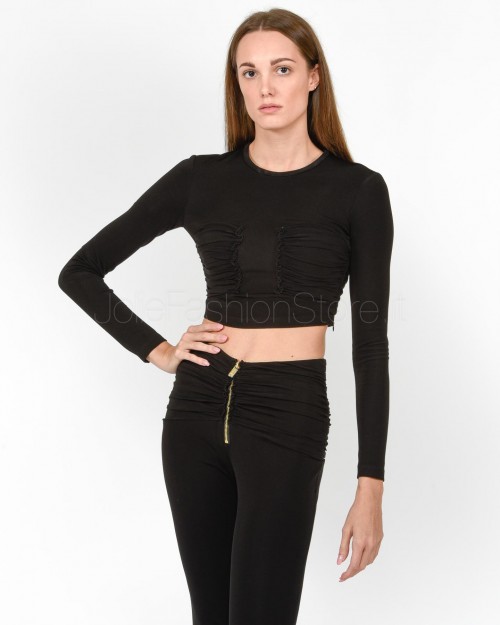 Pinko TRINITY MAGLIA NEOPRENE FLUIDO NERO LIMOUSINE