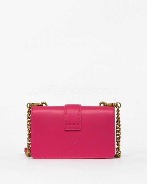 Pinko Mini Love Bag One con Borchie Fucsia Antique Gold  100059 A0NF N17Q
