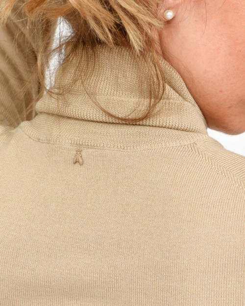 Patrizia Pepe Maglia in Lana Collo Alto Craft Beige  2K0186 KM36 B778