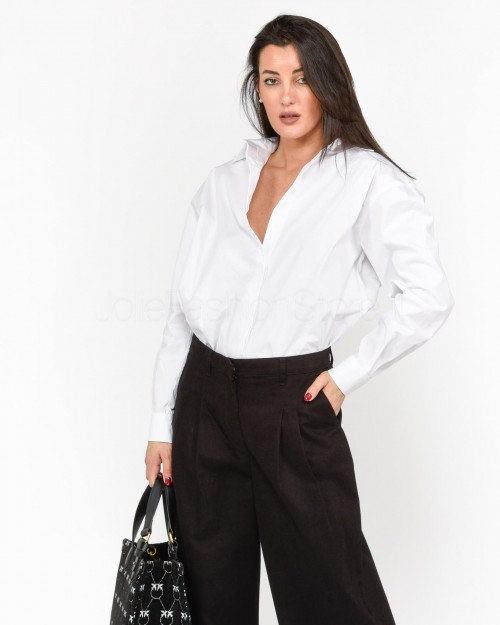 Pinko Camicia in Popeline Bianca