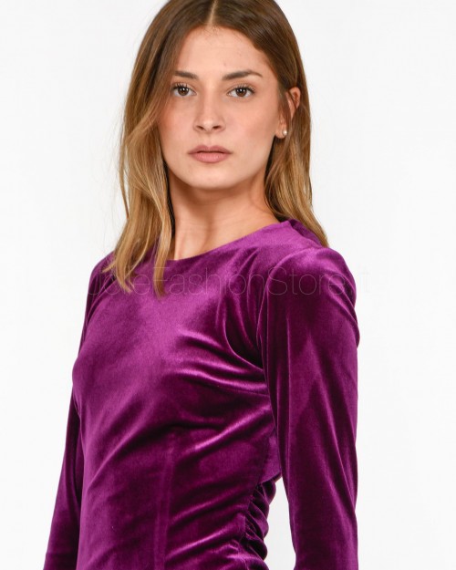 Actualee Purple Velvet Mini Dress  11176 639