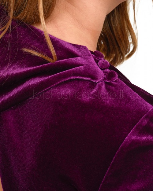 Actualee Purple Velvet Mini Dress  11176 639