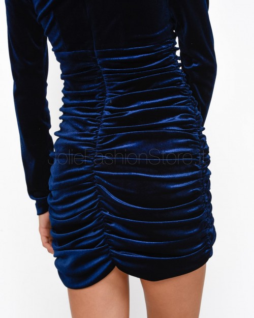 Actualee Blue Velvet Mini Dress  11133 749