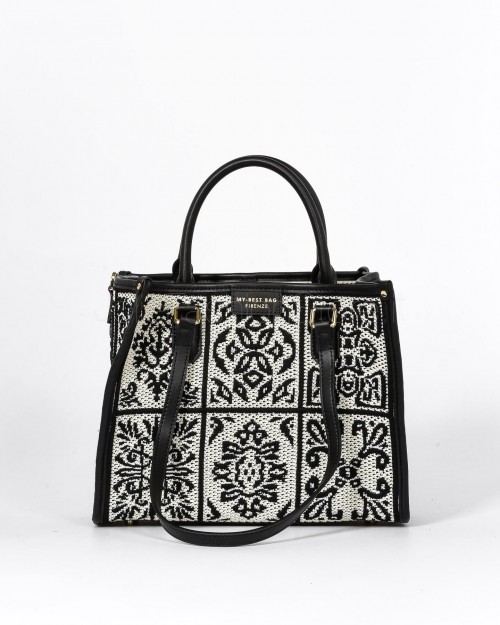 My Best Bag Atena Lisbona Black Medium Shopping Bag
