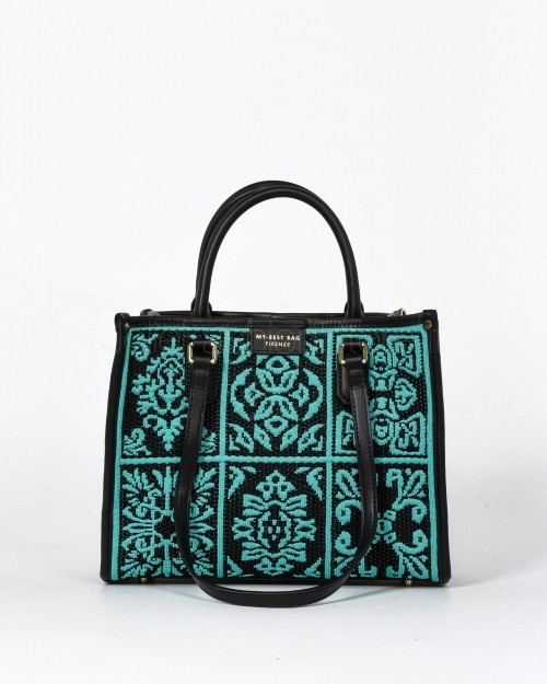 My Best Bag Atena Lisbon Green Medium Shopping Bag