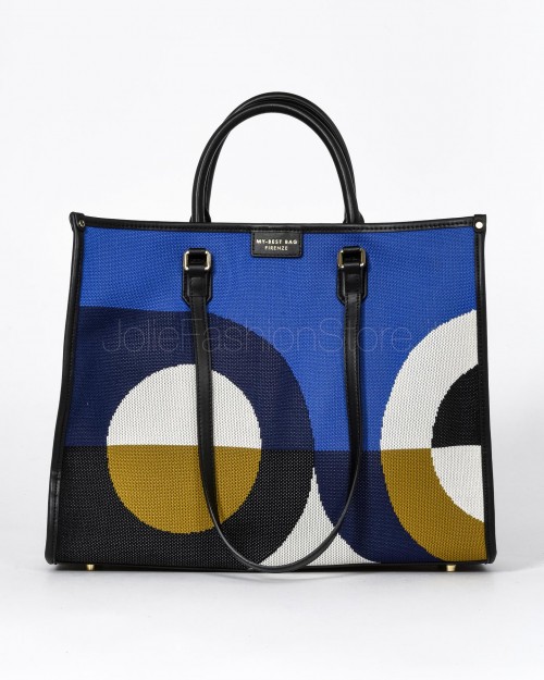 My Best Bag Atena Bauhaus Blue Shopping Bag