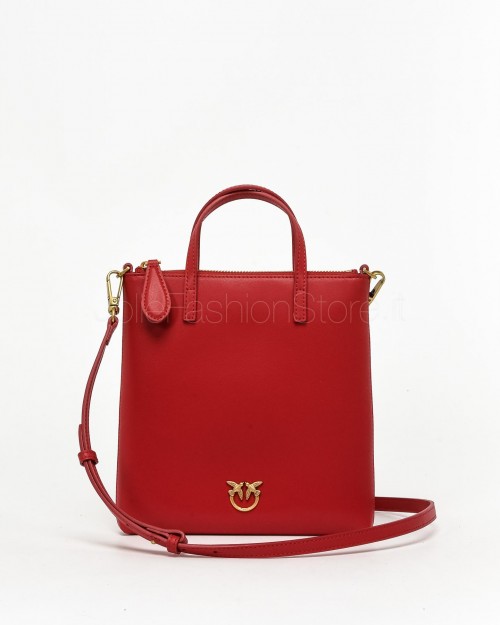 Pinko Mini Shopper Bag Red Antique Gold