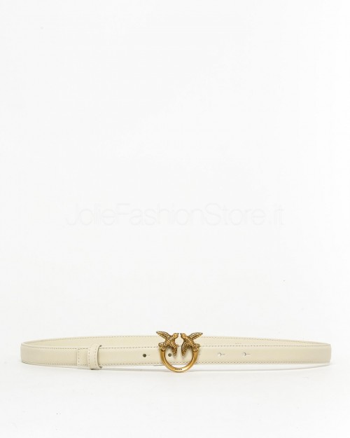 Pinko Belt Love Berry Simply H2 White Antique Gold