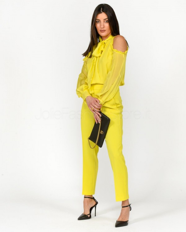 Pinko Yellow Crepe Trousers  102861 7624 H17